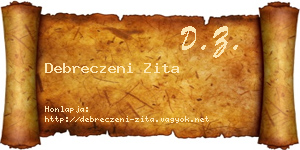 Debreczeni Zita névjegykártya